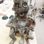 25.11.2020 Kielce. Instytut Dizajnu. Rzeźba Zdworzec autorstwa Michała Podleśnego / Jarosław Kubalski / Radio Kielce