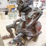 25.11.2020 Kielce. Instytut Dizajnu. Rzeźba Zdworzec autorstwa Michała Podleśnego / Jarosław Kubalski / Radio Kielce