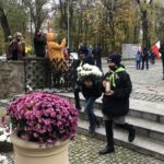 11.11.2020. Sandomierz. Uroczystości patriotyczne przy pomniku 2. Pułku Piechoty Legionów Armii Krajowej / Grażyna Szlęzak-Wójcik / Radio Kielce