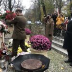 11.11.2020. Sandomierz. Uroczystości patriotyczne przy pomniku 2. Pułku Piechoty Legionów Armii Krajowej / Grażyna Szlęzak-Wójcik / Radio Kielce