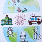 19.11.2020 Kielce. Dzieci z Przedszkola Samorządowego nr 13 w Kielcach wykonały rysunki dla personelu medycznego Wojewódzkiego Szpitala Zespolonego w Kielcach / Jarosław Kubalski / Radio Kielce