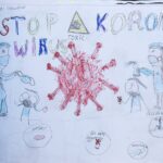 19.11.2020 Kielce. Dzieci z Przedszkola Samorządowego nr 13 w Kielcach wykonały rysunki dla personelu medycznego Wojewódzkiego Szpitala Zespolonego w Kielcach / Jarosław Kubalski / Radio Kielce