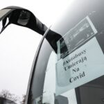 09.11.2020 Kielce. Protest przewoźników autobusowych / Jarosław Kubalski / Radio Kielce
