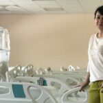 24.09.2020. Opatów. Nowy sprzęt w opatowskim Szpitalu św. Leona. Na zdjęciu Monika Gębska - prezes Szpitala św. Leona w Opatowie / Emilia Sitarska / Radio Kielce