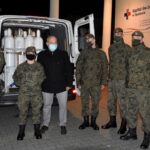 Opatów. Transport tlenu przez żołnierzy WOT / ŚBOT