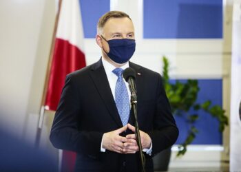 27.05.2020. Staszów. Wizyta prezydenta Andrzeja Dudy. Na zdjęciu: prezydent Andrzej Duda / Wiktor Taszłow / Radio Kielce