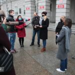 28.11.2020. Kielce. Konferencja radnych PO. Przemawia Katarzyna Czech- Kruczek / Wiktor Taszłow / Radio Kielce