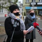 28.11.2020. Kielce. Konferencja radnych PO. Na zdjęciu od lewej: Katarzyna Czech- Kruczek, Agata Wojda / Wiktor Taszłow / Radio Kielce