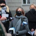 28.11.2020. Kielce. Na zdjęciu od lewej: Katarzyna Czech-Kruczek, Katarzyna Zapała, Anna Myślińska / Wiktor Taszłow / Radio Kielce