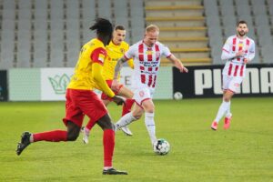 28.11.2020. Kielce. 28.11.2020. Kielce. 14. kolejka Fortuna 1 ligi. Korona Kielce - Resovia Rzeszów / Wiktor Taszłow / Radio Kielce