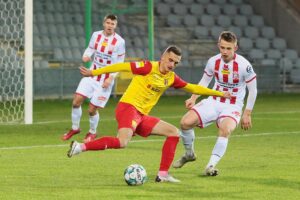 28.11.2020. Kielce. 28.11.2020. Kielce. 14. kolejka Fortuna 1 ligi. Korona Kielce - Resovia Rzeszów / Wiktor Taszłow / Radio Kielce