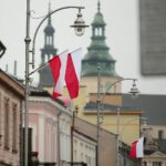 11.11.2020. Kielce. Święto Niepodległości. Flaga / Wiktor Taszłow / Radio Kielce