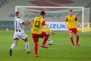 14.11.2020. Kielce. 12. kolejka Fortuna 1 Ligi Korona Kielce - Sandecja Nowy Sącz / Wiktor Taszłow / Radio Kielce