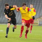 18.11.2020 Kielce. Fortuna 1 Liga. Korona Kielce - Stomil Olsztyn / Wiktor Taszłow / Radio Kielce
