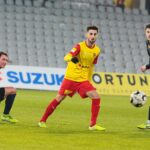 18.11.2020 Kielce. Fortuna 1 Liga. Korona Kielce - Stomil Olsztyn / Wiktor Taszłow / Radio Kielce