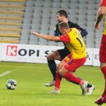 18.11.2020 Kielce. Fortuna 1 Liga. Korona Kielce - Stomil Olsztyn / Wiktor Taszłow / Radio Kielce