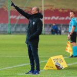 18.11.2020 Kielce. Fortuna 1 Liga. Korona Kielce - Stomil Olsztyn. Adam Majewski - trener Stomilu Olsztyn / Wiktor Taszłow / Radio Kielce