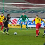 18.11.2020 Kielce. Fortuna 1 Liga. Korona Kielce - Stomil Olsztyn / Wiktor Taszłow / Radio Kielce