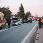 24.11.2020. Cedzyna. Wypadek trzech aut / Wiktor Taszłow / Radio Kielce