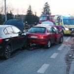 24.11.2020. Cedzyna. Wypadek trzech aut / Wiktor Taszłow / Radio Kielce