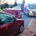 24.11.2020. Cedzyna. Wypadek trzech aut / Wiktor Taszłow / Radio Kielce