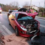 24.11.2020. Cedzyna. Wypadek trzech aut / Wiktor Taszłow / Radio Kielce