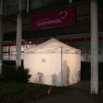 25.11.2020. Kielce. Całodobowy punkt pobierania wymazów na obecność koronawirusa / Wiktor Taszłow / Radio Kielce