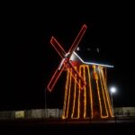 25.12.2020 Krasocin. Zabytkowy wiatrak i jego iluminacja / Dionizy Krawczyński / Radio Kielce