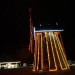 25.12.2020 Krasocin. Zabytkowy wiatrak i jego iluminacja / Dionizy Krawczyński / Radio Kielce