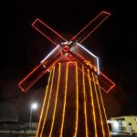 25.12.2020 Krasocin. Zabytkowy wiatrak i jego iluminacja / Dionizy Krawczyński / Radio Kielce