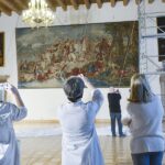 11.12.2020 Kielce. Tapiserie w Dawnym Pałacu Biskupów Krakowskich / Muzeum Narodowe w Kielcach