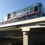 03.12.2020. 117-tonowe lokomotywy sprawdziły nowe mosty i wiadukty na jednym z torów Centralnej Magistrali Kolejowej między miejscowościami Pilichowice - Olszamowice / PKP Polskie Linie Kolejowe