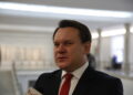 Warszawa. Sejm. Pierwsze posiedzenie izby IX kadencji. Na zdjęciu Dominik Tarczyński - poseł Prawa i Sprawiedliwości / Jarosław Kubalski / Radio Kielce