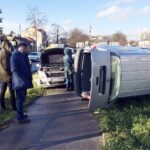 28.12.2020 Kielce. Kolizja na ulicy IX Wieków Kielc / Arkadiusz Miller / Radio Kielce