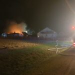 09.12.2020 Wólka Zychowa. Pożar jednego z gospodarstw / Straż Pożarna