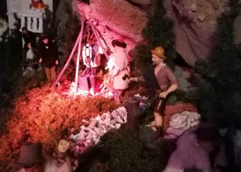 26.12.2020. Imbramowice. Klasztor Sióstr Norbertanek Sanktuarium Męki Pańskiej. Ruchoma szopka / Marta Gajda / Radio Kielce