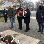 13.12.2020. Sandomierz. Obchody 39. rocznicy wprowadzenia stanu wojennego w Polsce. Na zdjęciu (od lewej): Krzysztof Kandefer, Waldemar Maruszczak, Krzysztof Szatan, Marek Strugała - radni PiS / Grażyna-Szlęzak-Wójcik / Radio Kielce
