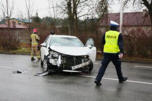 30.12.2020 Kielce. Wypadek na ul. Krakowskiej / Wiktor Taszłow / Radio Kielce