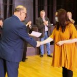 01.12.2020. Kielce. Finał VI Ogólnopolskiego Konkursu Wokalnego imienia Krystyny Jamroz. Na zdjęciu (od lewej): Artur Jaroń - dyrektor Zespołu Państwowych Szkół Muzycznych w