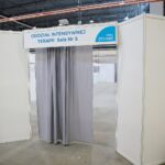 02.12.2020 Kielce. Budowa szpitala tymczasowego w Targach Kielce / Wiktor Taszłow / Radio Kielce