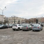 03.12.2020. Kielce. Parking na Placu Wolności / Wiktor Taszłow / Radio Kielce