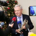 10.12.2020. Kielce. Świętokrzyski Anioł Dobroci - wręczenie statuetek. Na zdjęciu: Longin Bokwa - przedsiębiorca, prezes Kopalni Dolomitu w Sandomierzu / Wiktor Taszłow / Radio Kielce