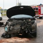 12.12.2020. Bilcza. Zderzenie dwóch samochodów osobowych / Wiktor Taszłow / Radio Kielce