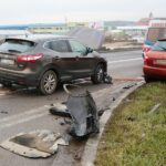 12.12.2020. Bilcza. Zderzenie dwóch samochodów osobowych / Wiktor Taszłow / Radio Kielce