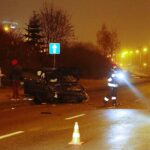 12.12.2020. Kielce. Wypadek na skrzyżowaniu ulic Jesionowej z Klonową / Wiktor Taszłow / Radio Kielce