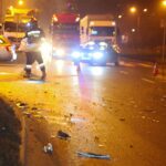 12.12.2020. Kielce. Wypadek na skrzyżowaniu ulic Jesionowej z Klonową / Wiktor Taszłow / Radio Kielce