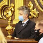 13.12.2020. Kielce. Msza święta w kieleckiej katedrze w intencji ofiar stanu wojennego i Ojczyzny. Na zdjęciu: Krzysztof Słoń - senator PiS / Wiktor Taszłow / Radio Kielce