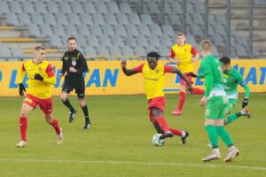 13.12.2020. Kielce. 17. kolejka Fortuna 1 Ligi: Korona Kielce - Radomiak Radom / Wiktor Taszłow / Radio Kielce