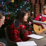 16.12.2020. Radio Kielce. Finał trzeciego dnia akcji Radia Kielce "Choinka pod choinkę". Na zdjęciu: Weronika Stachura, Agata Kołodziej, Katarzyna Lisowska / Wiktor Taszłow / Radio Kielce