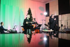 18.12.2020. Studiu Gram Radia Kielce. Koncert Piotr Salata i Kuba Kowalski Quartet / Wiktor Taszłow / Radio Kielce